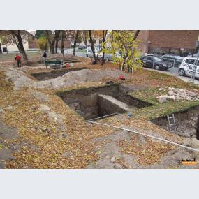 Skwer Unii Wileńsko-Radomskiej - prace archeologiczne